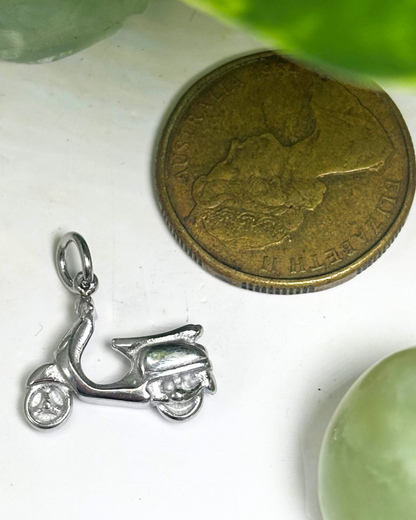 The Silver Scooter Charm