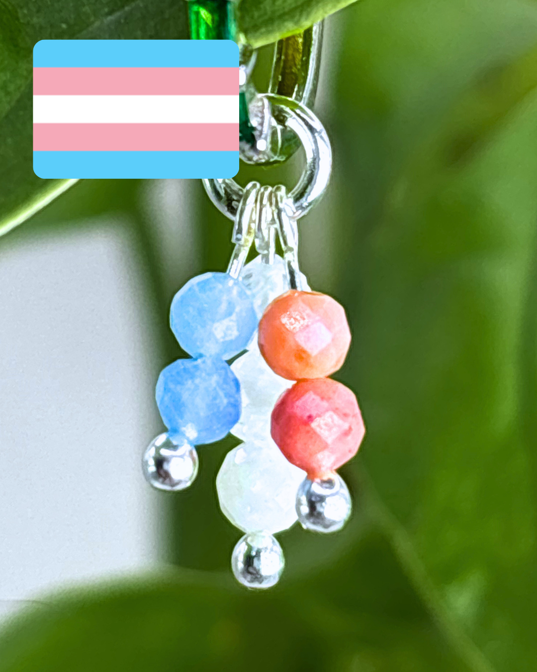 Transgender Pride Double Sparkle Charm