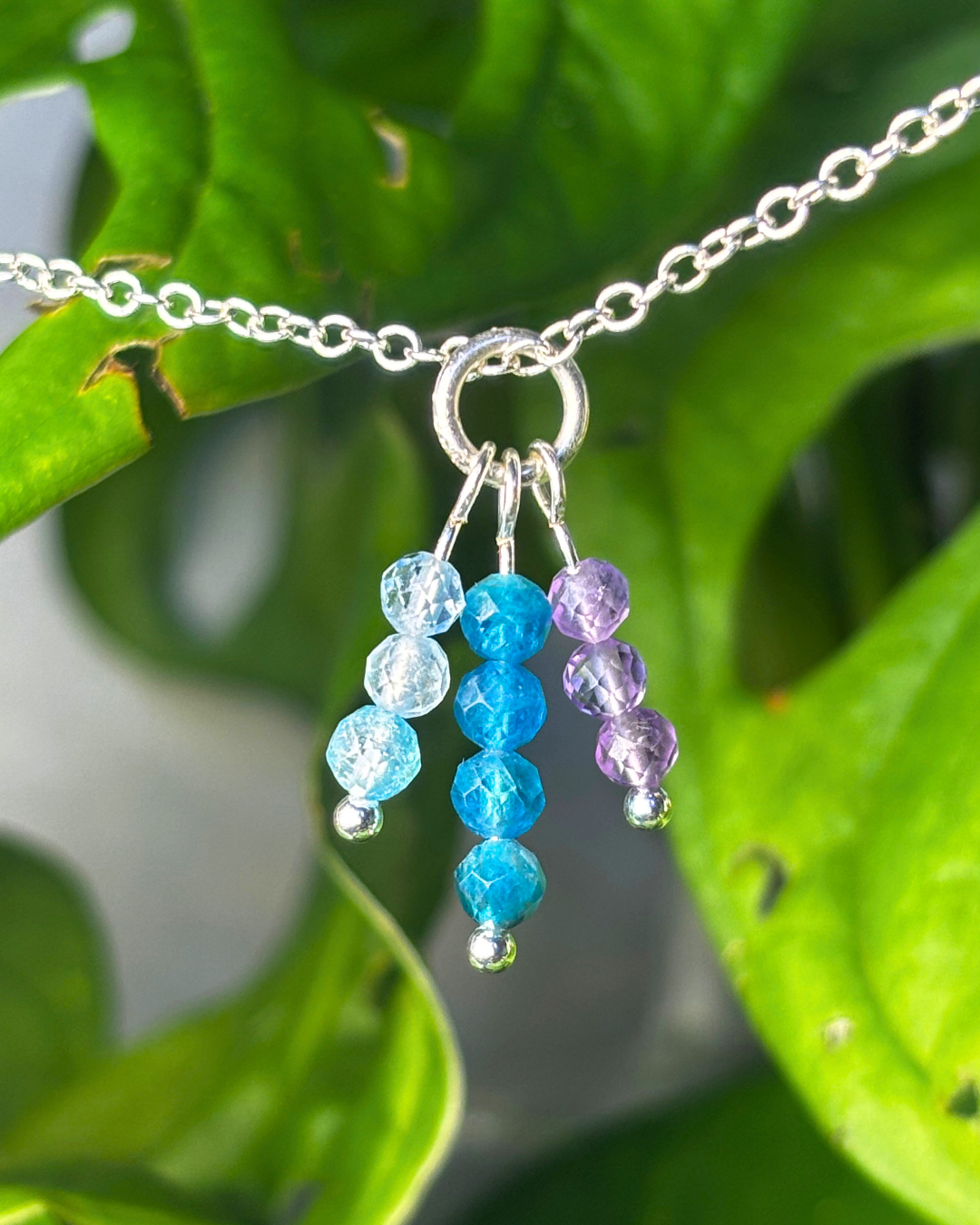 Gemini Triple Sparkle Necklace Charm