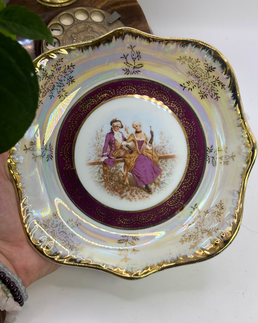 Japanese Wellington Iridescent Love Story Large Plate