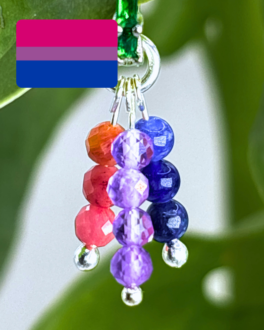Bisexual Pride Triple Sparkle Charm