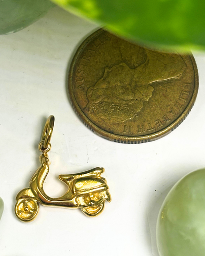 The Gold Scooter Charm