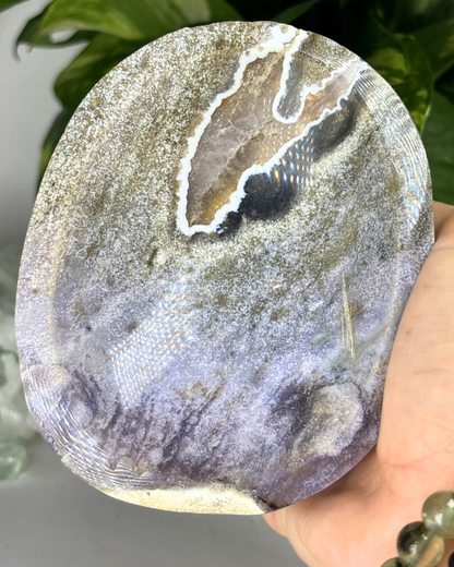 Druzy Purple Ocean Jasper Bowl