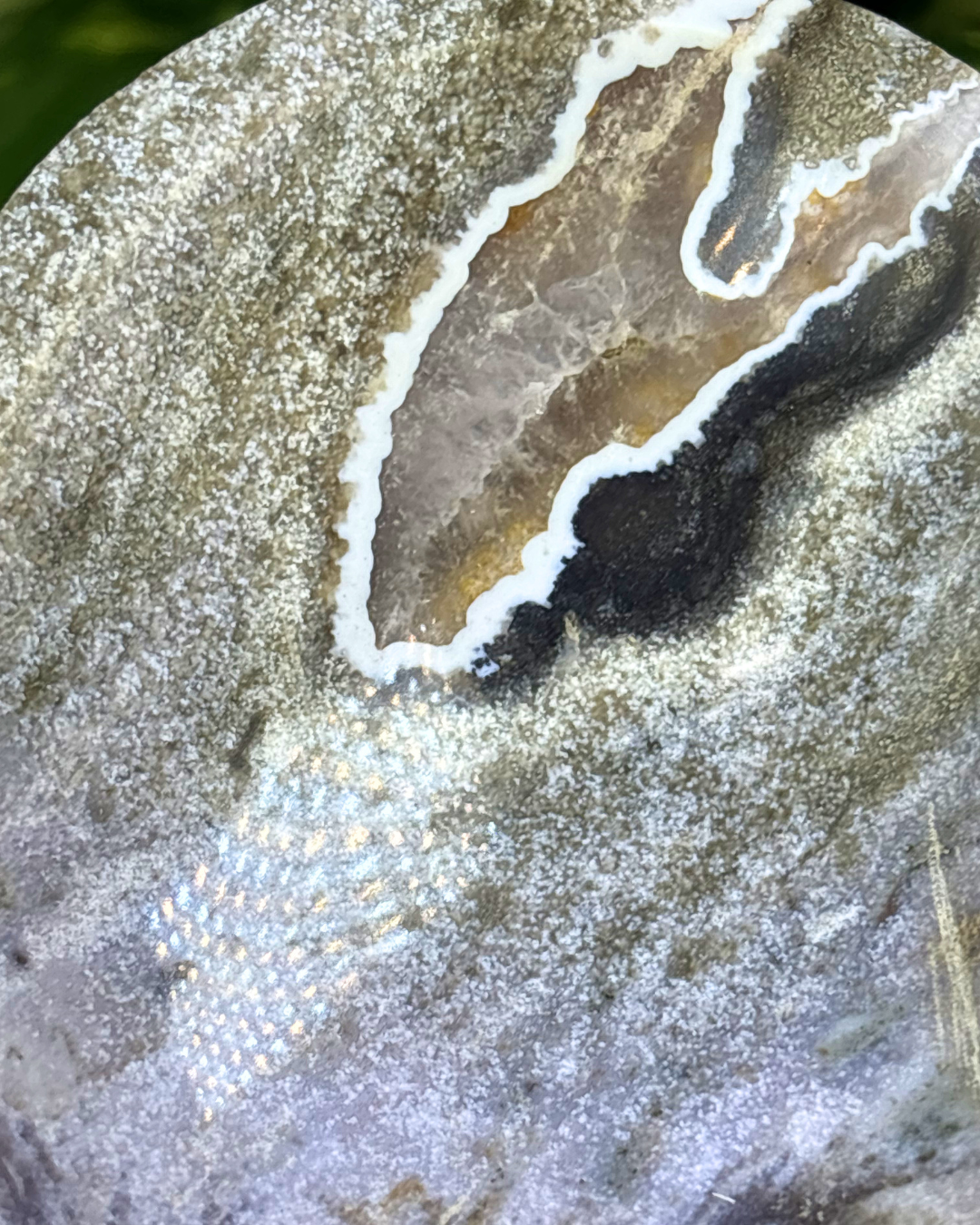 Druzy Purple Ocean Jasper Bowl