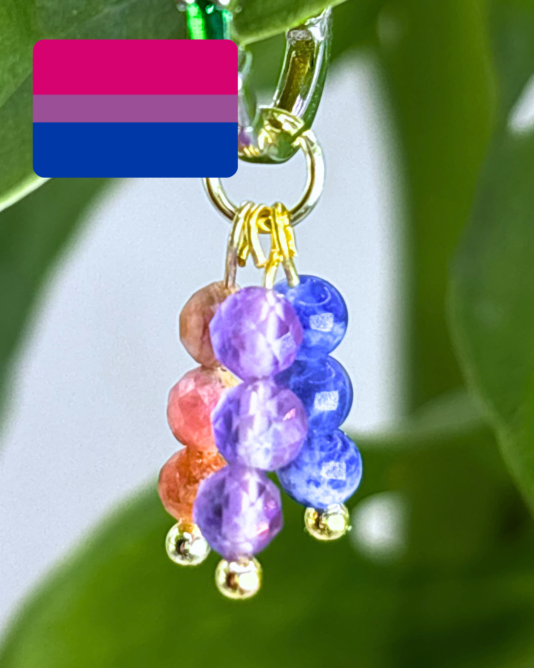 Bisexual Pride Triple Stacked Charm