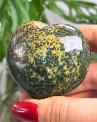 Spotted Ocean Jasper Heart