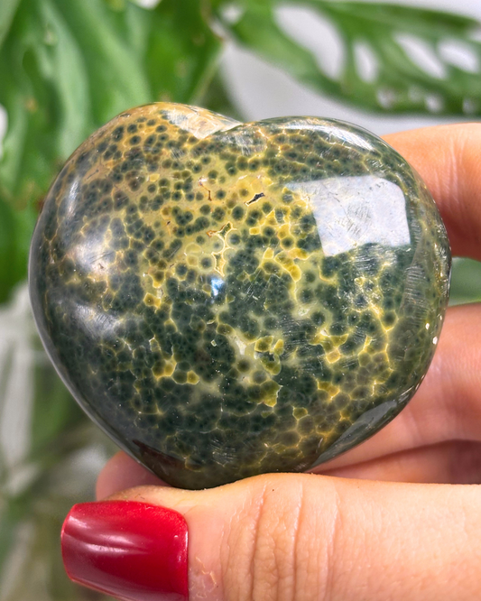 Spotted Ocean Jasper Heart