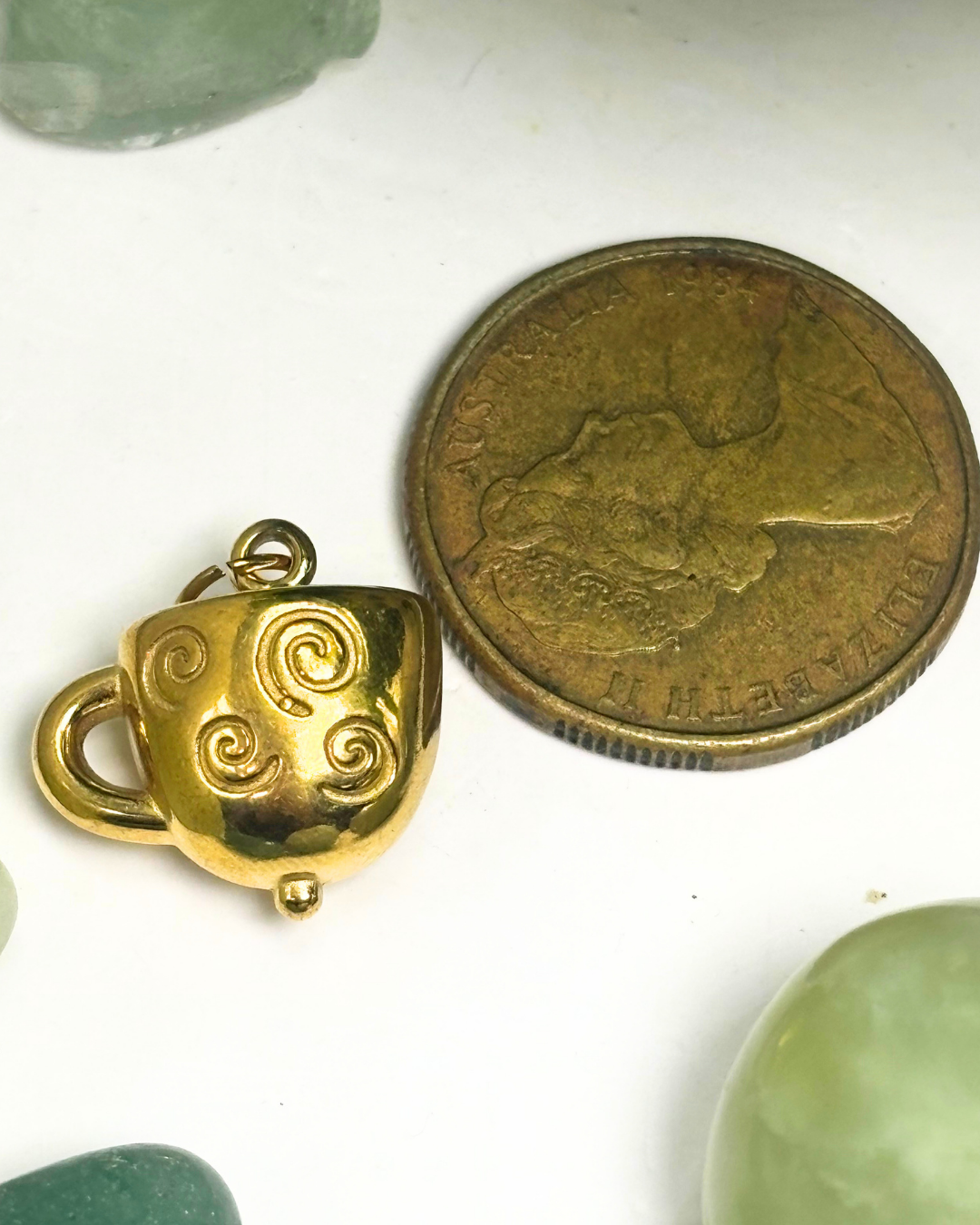 The Gold Teacup Charm