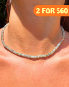Labradorite Disc Crystal Necklace