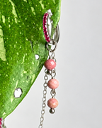 Rhodonite Waterfall Earring Chain