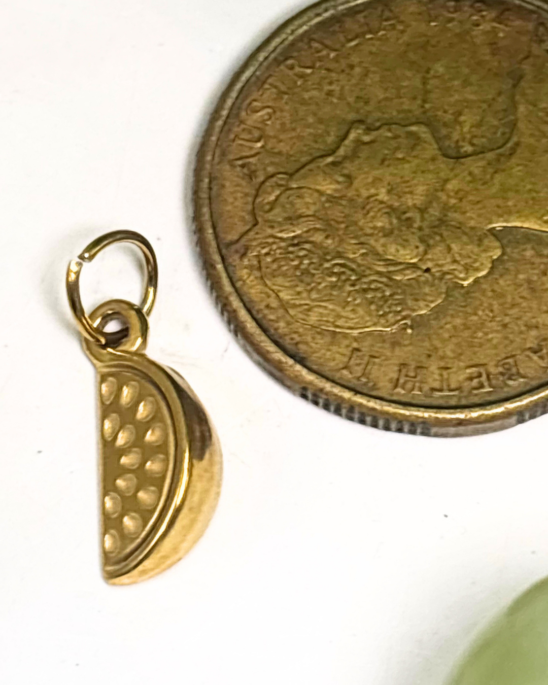 The Gold Watermelon Charm