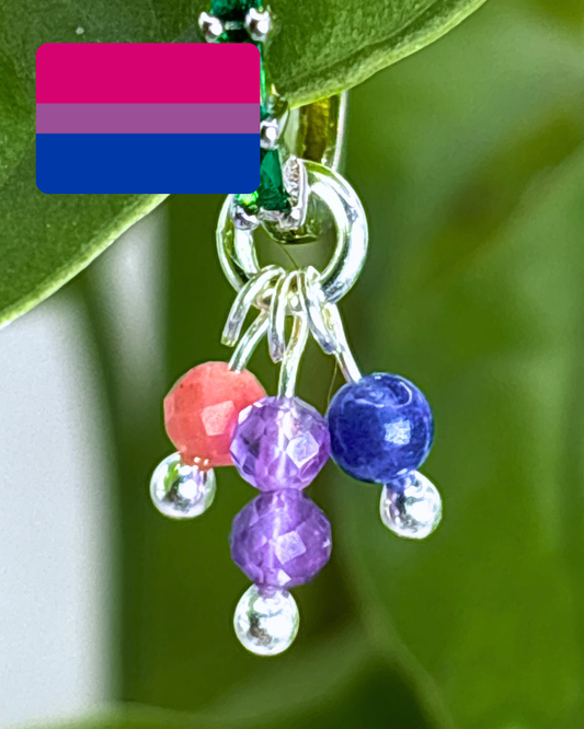Bisexual Pride Single Sparkle Charm
