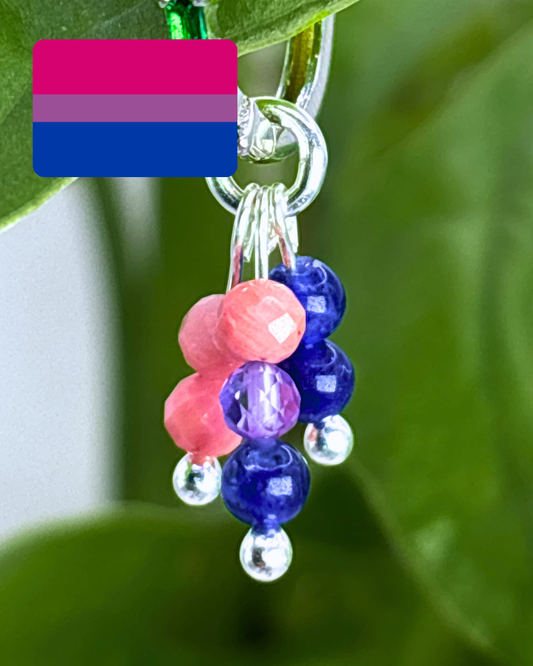 Bisexual Pride Double Sparkle Charm