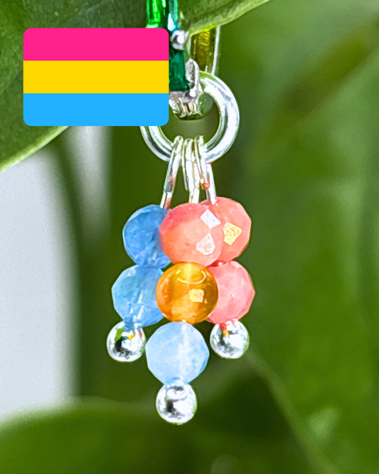 Pansexual Pride Double Sparkle Charm