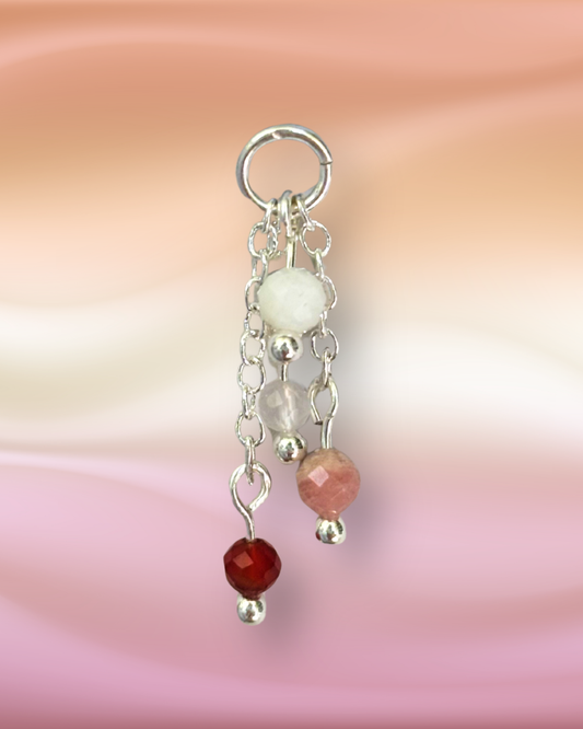 Subtle Sunrise Lily of the Valley Crystal Earring Charm