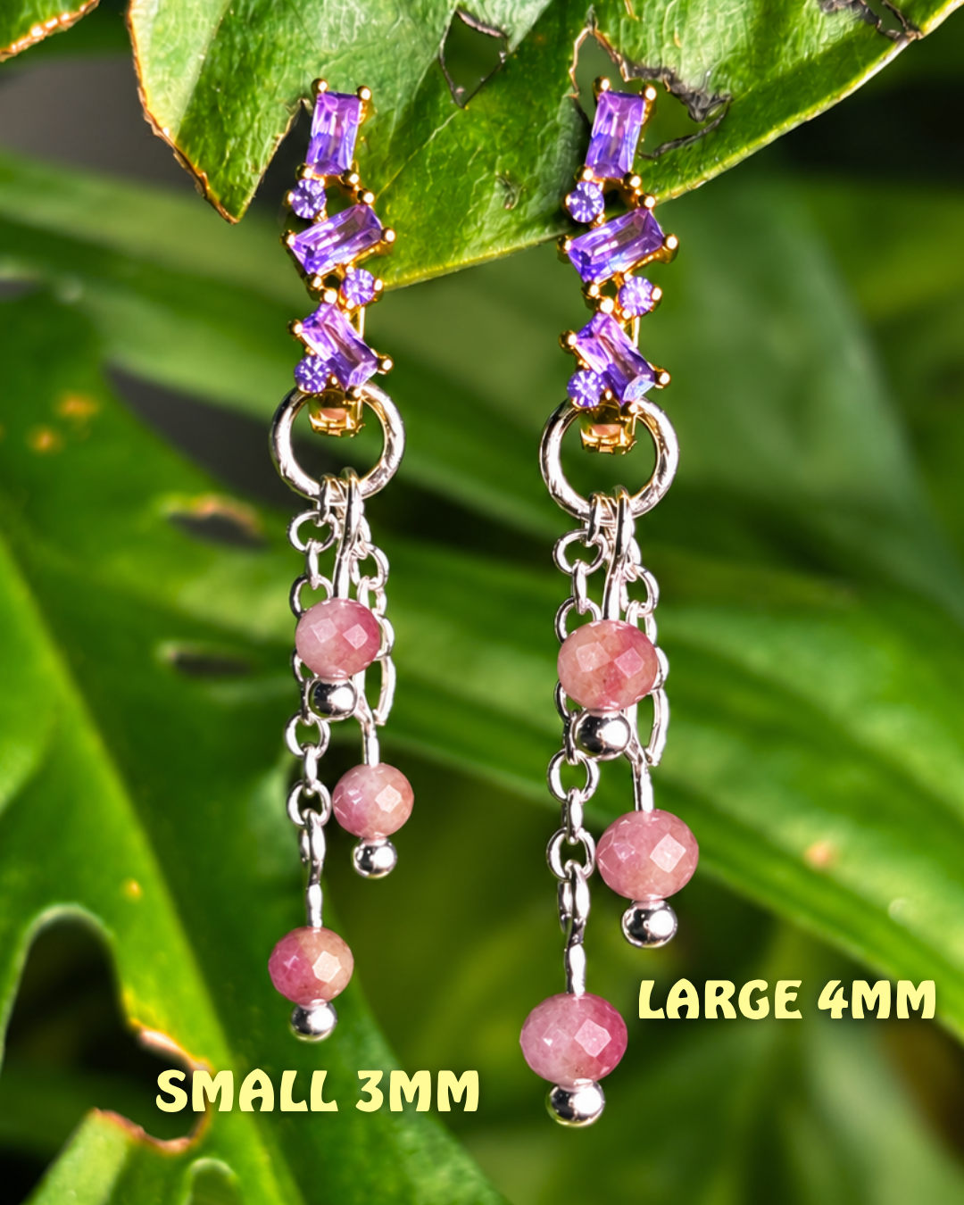 Rhodonite Lily of the Valley Earring Charm