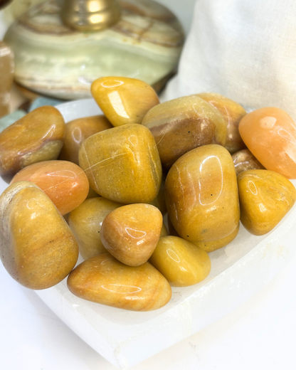 Bulk Yellow Jasper Tumbles 300g