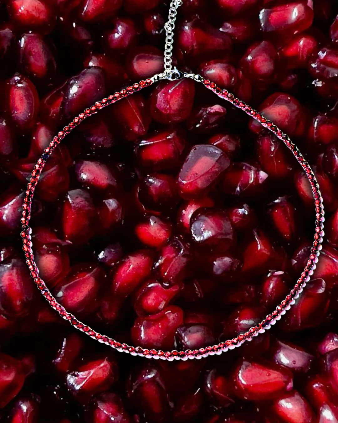Garnet Crystal Necklace