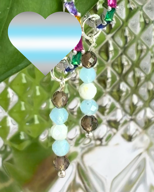 Blue Cotton Candy Earring Charm