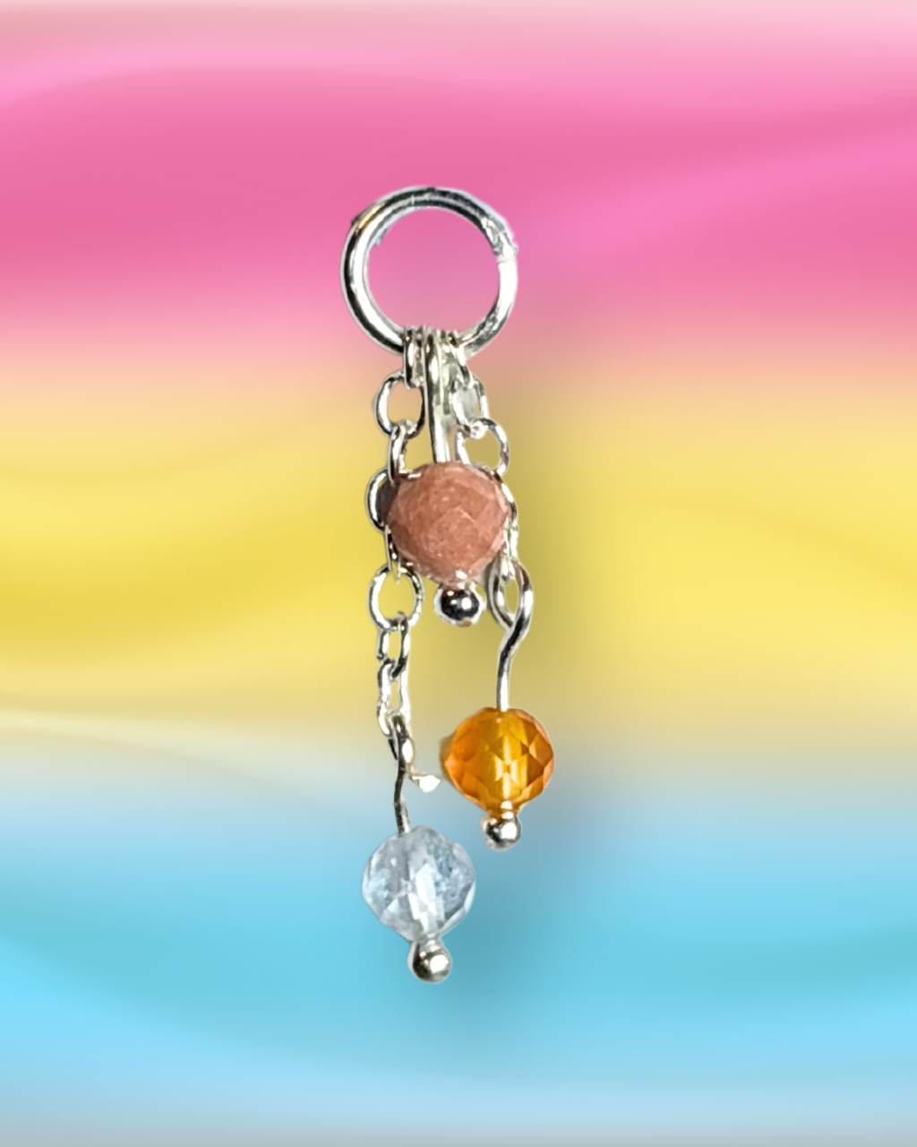 Pansexual Pride Lily of the Valley Charm