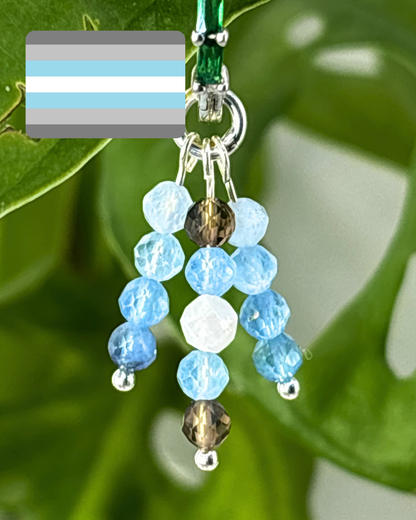 Demiboy Pride Triple Sparkle Charm