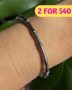Bamboo Silver Bangle