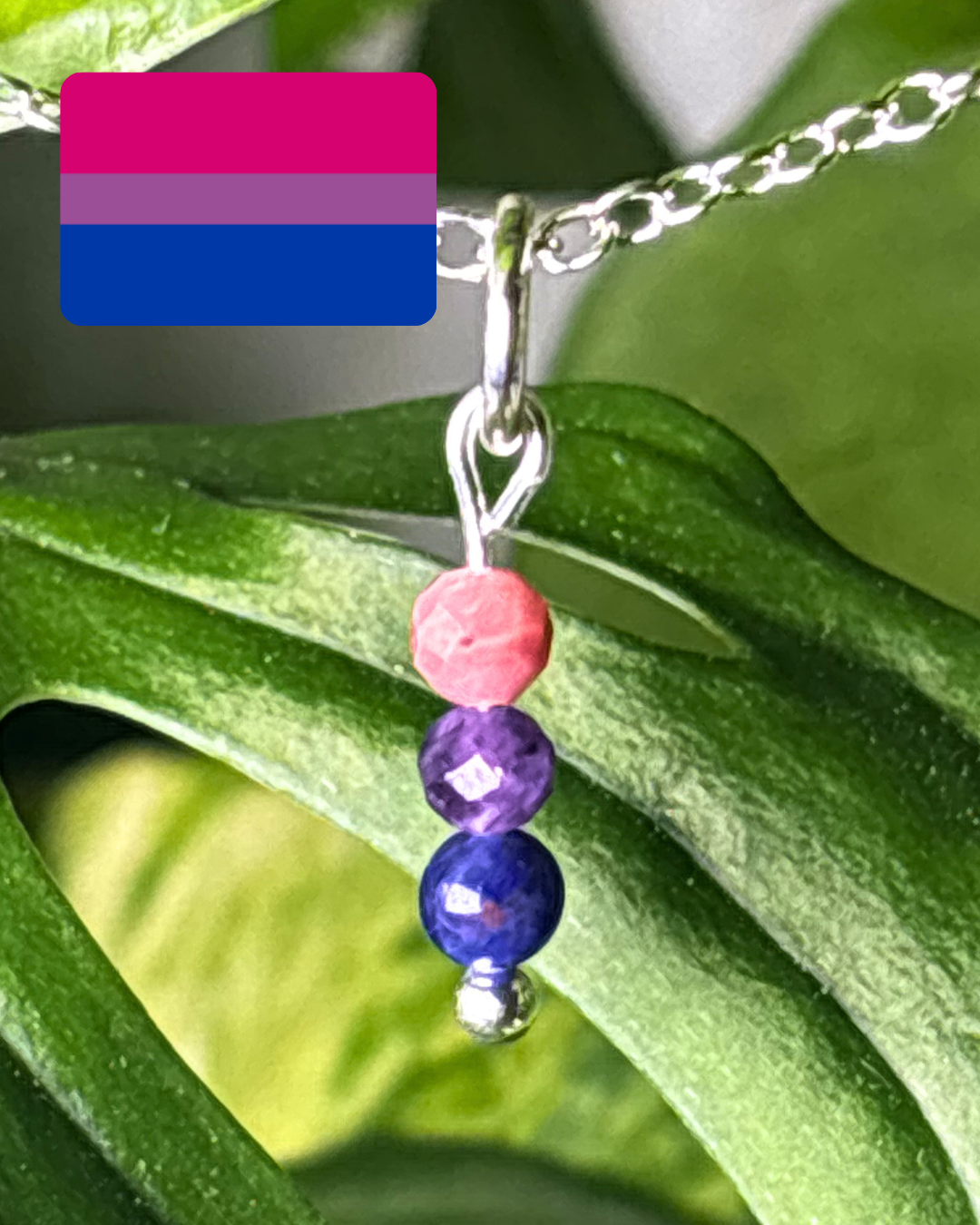 Bisexual Pride Necklace Charm