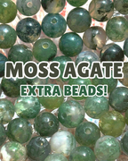 EXTRA 6mm Moss Agate Beads