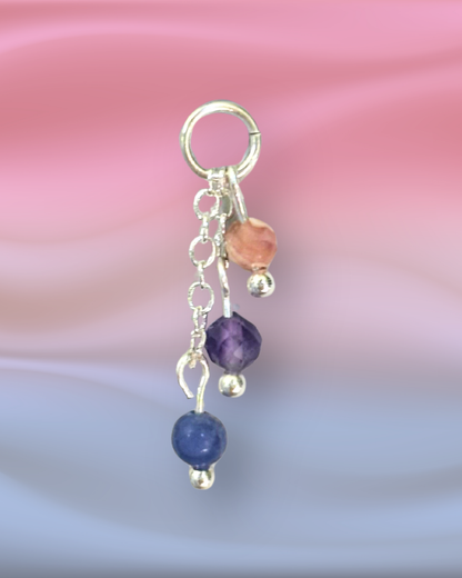 Sunset Lily of the Valley Crystal Earring Charm