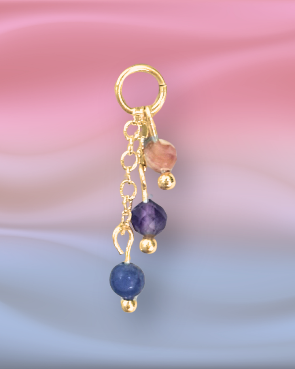 Bisexual Pride Lily of the Valley Charm