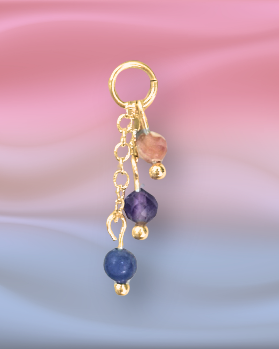 Sunset Lily of the Valley Crystal Earring Charm