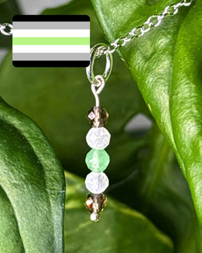 Agender Pride Necklace Charm