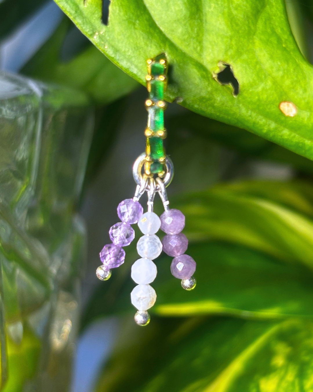 Aquarius Triple Sparkle Earring Charm