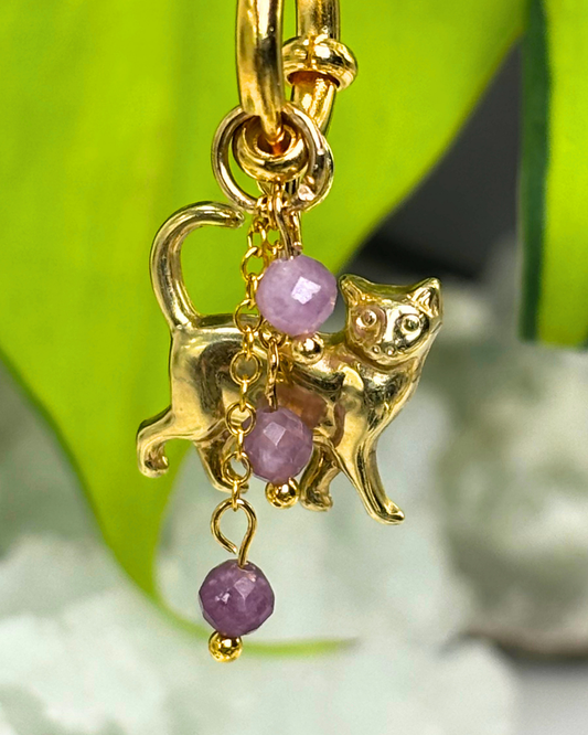 Amethyst Lily of the Valley Necklace Charm
