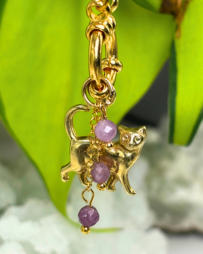 Amethyst Lily of the Valley Necklace Charm