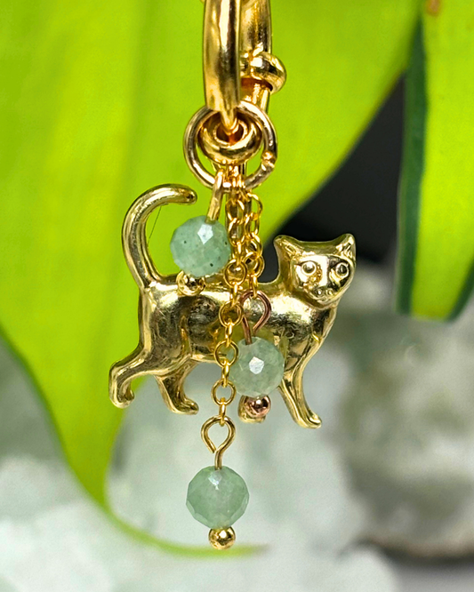 Green Aventruine Lily of the Valley Necklace Charm