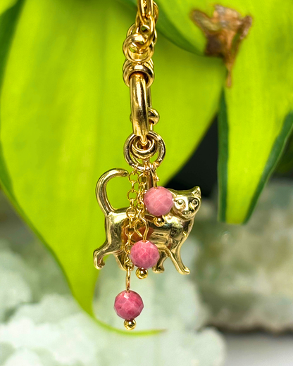 Rhodonite Lily of the Valley Necklace Charm