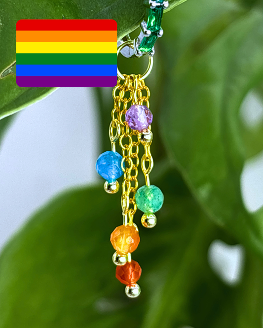 LGBTQIA+ Pride Long Lily of the Valley Charm