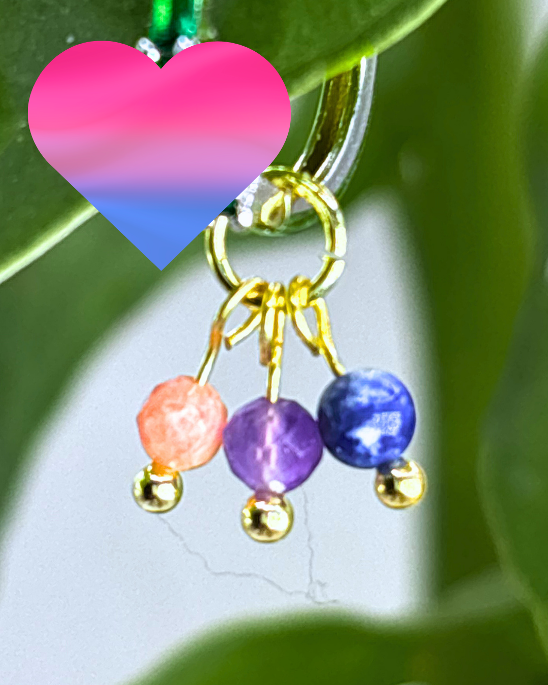 Sunset Grape Crystal Earring Charm