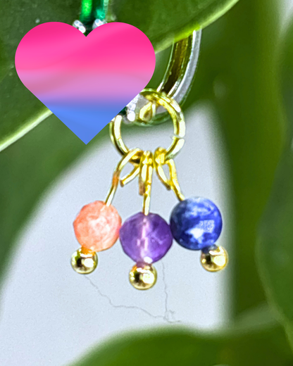 Sunset Grape Crystal Earring Charm