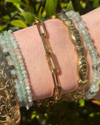 Gold Paperclip Bracelet with Magnetic Clasp LARGE