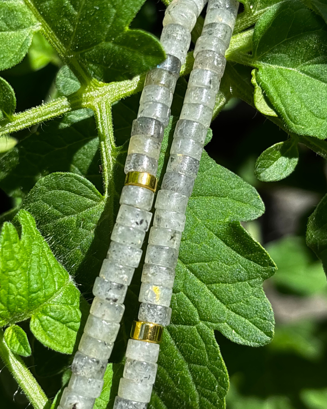 Labradorite Disc Crystal Necklace