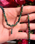 Moss Agate Crystal Necklace