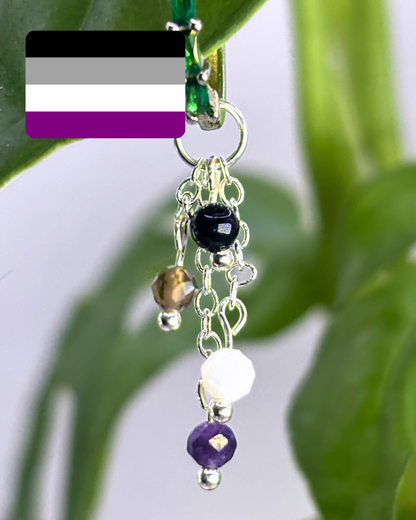 Asexual Pride Lily of the Valley Charm