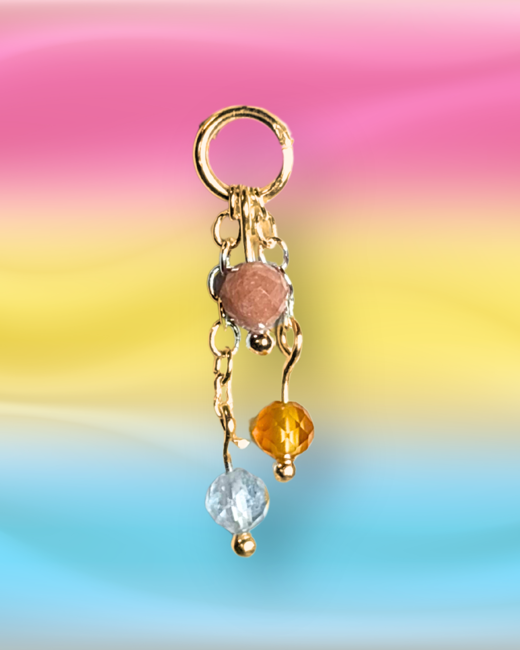 Pansexual Pride Lily of the Valley Charm
