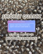 Smokey Quartz Long Necklace Charm