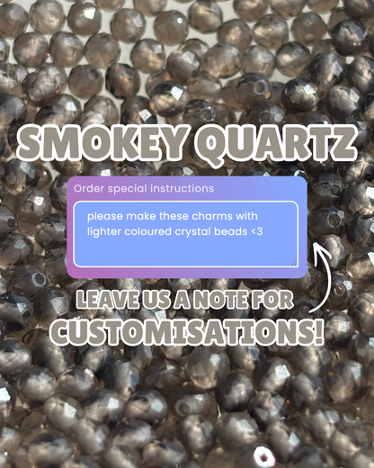 Smokey Quartz Long Necklace Charm
