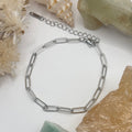 Medium Silver Paperclip Chain Bracelet