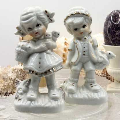 Porcelain Boy & Girl Figurines