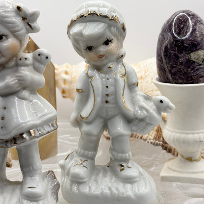 Porcelain Boy & Girl Figurines